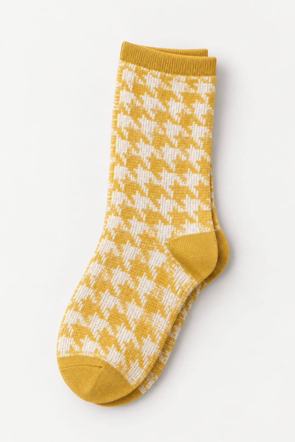 Mustard Yellow Patterned Cotton Socks (Pack of 10)