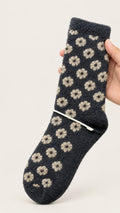 Cozy Floral Fuzzy Socks ( Pack of 10 )
