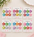 Glitter Star Hair Clips – 12 Pair Set