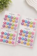 Colorful Star Flower Hair Clips – Set of 12