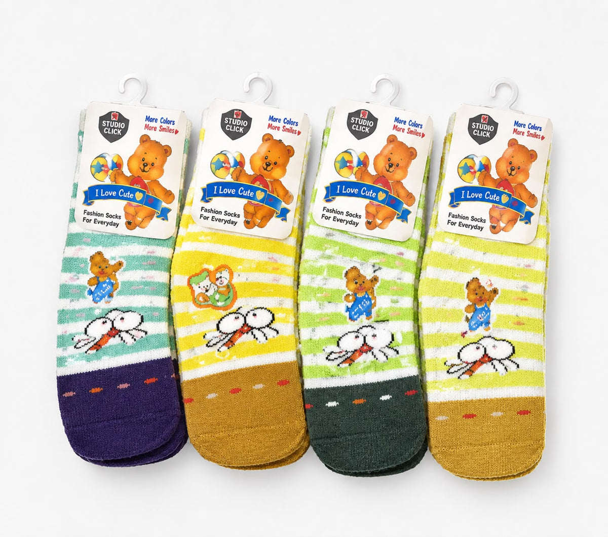 Cute Cartoon Kids Socks (Pack of 12)