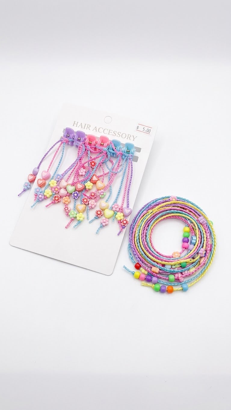 Braided Hair Clips & Extension Strands Set (12)