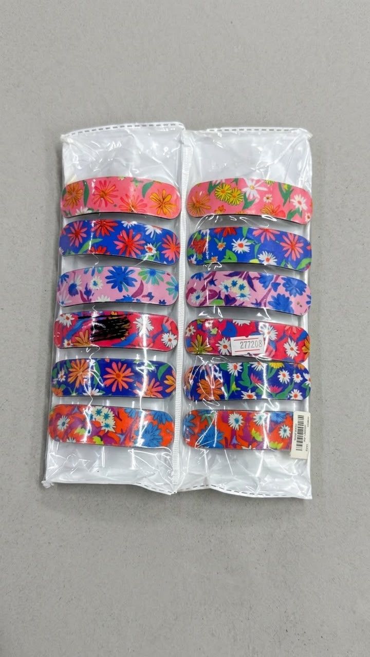 Floral Snap Hair Clip Value Set (12)