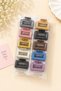 Glossy Rectangular Hair Claw Clips (10)