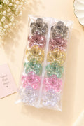 Flower-Shaped Translucent Hair Claw Clips (12)