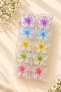 12-Piece Glitter Flower Hair Claw Clips Set