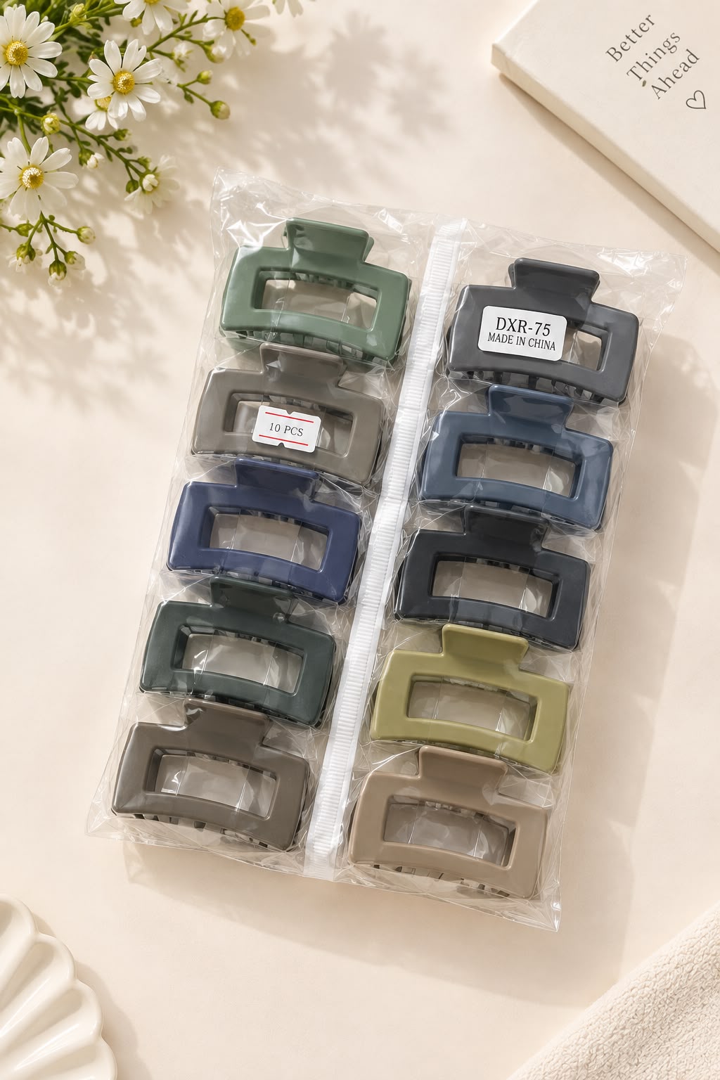 12-Piece Matte Hair Claw Clips Set