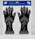 V-Shaped Geometric & Lattice Henna Stencil Sticker Set