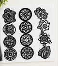 Black Floral & Mandala Mehndi Style Decorative Stickers – 10 Designs