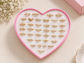 Elegant Heart-Shaped Ring Set of 36