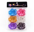 Floral Flower Claw Hair Clips – 6-Piece