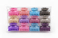 12-Piece Transparent Hair Claw Clips Set