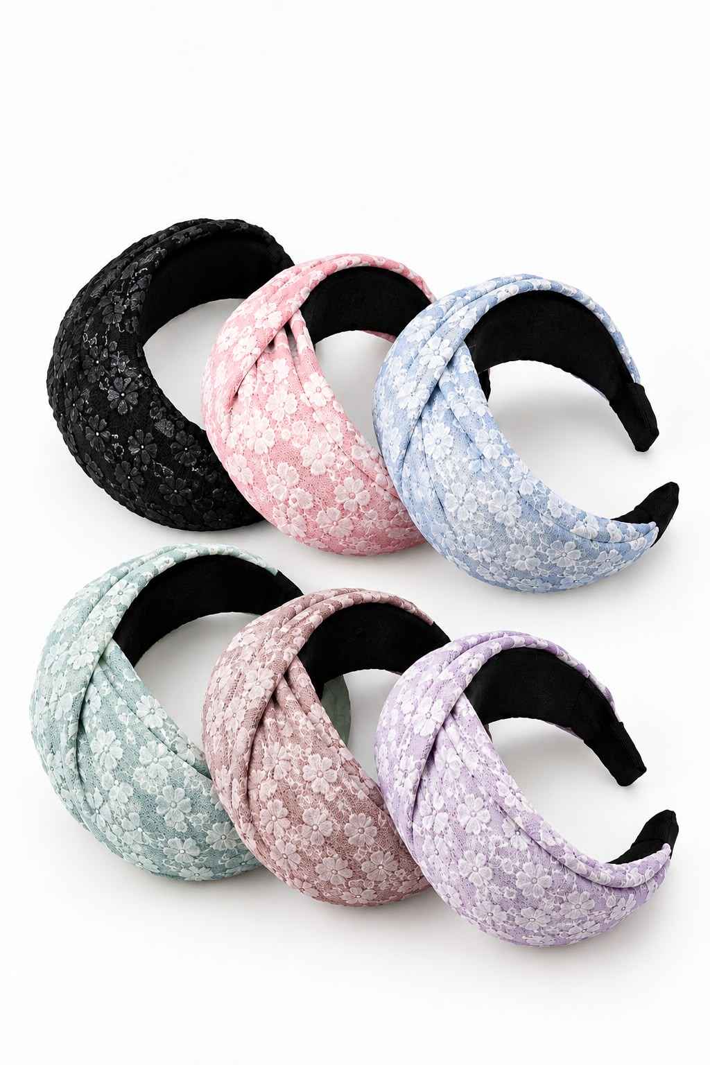Floral Knotted Headband - 12 pcs
