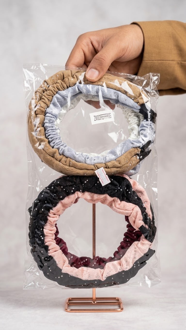 Shimmering Velvet Scrunchie Hairbands for Women & Girls 