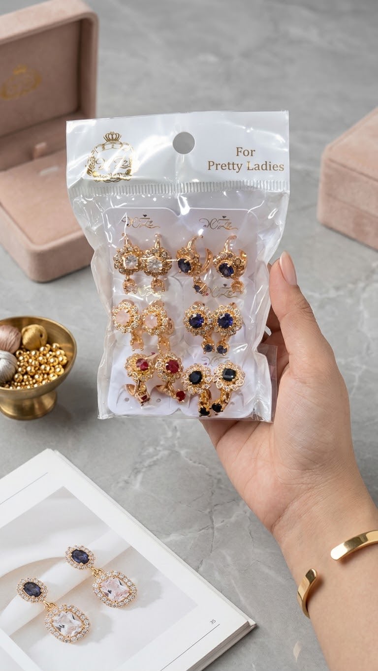Elegant Gold-Tone Fashion Jewelry Set of 6