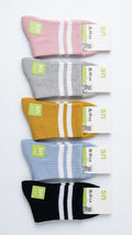 Unisex Classic Varsity Striped Crew Socks  (12)