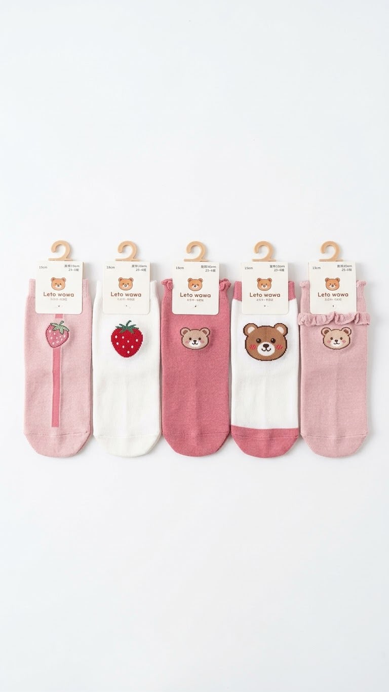 Leto Wawa Soft Cotton Baby Socks (Set of 12)