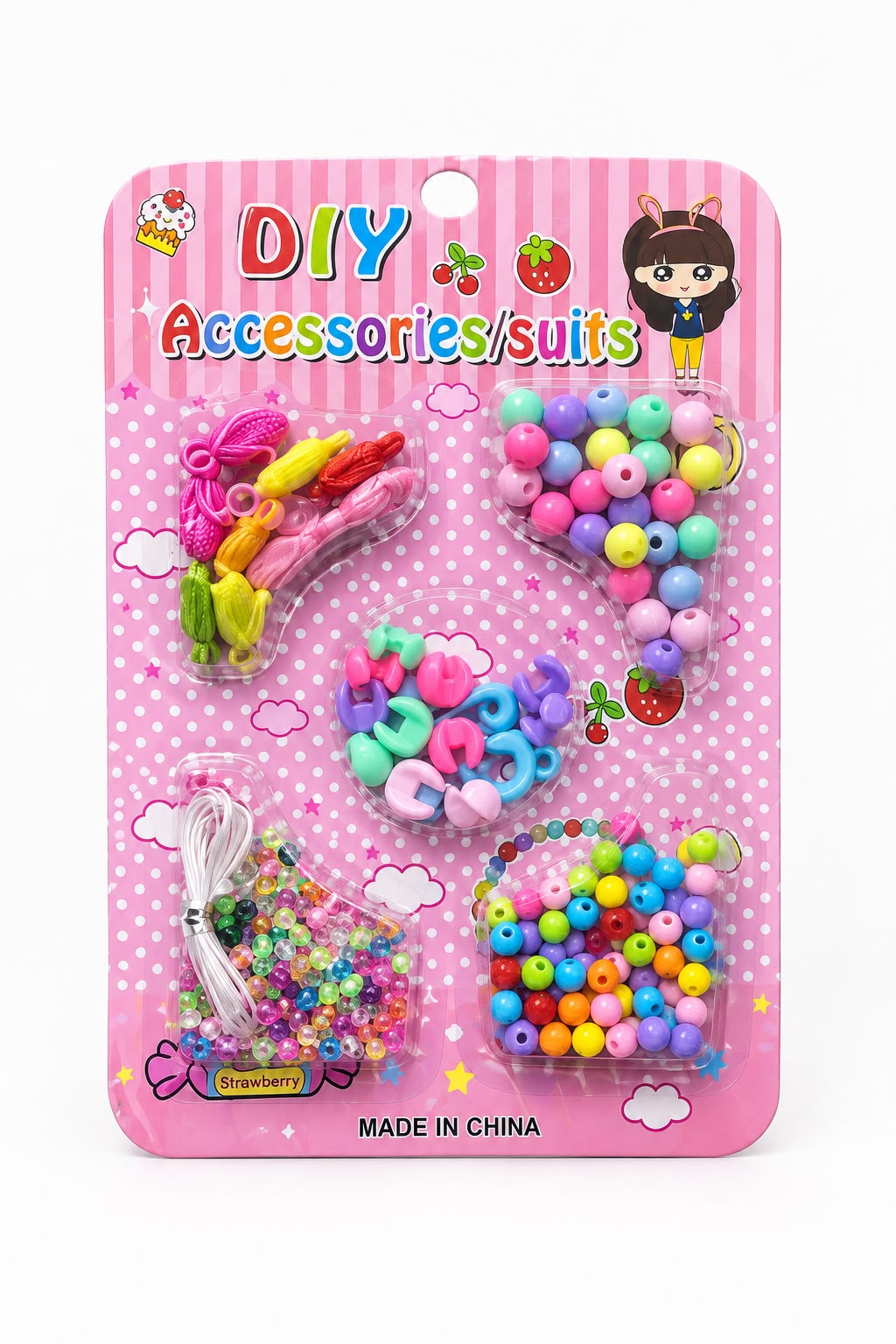 DIY Colorful Beads & Accessories Making Kit (12)