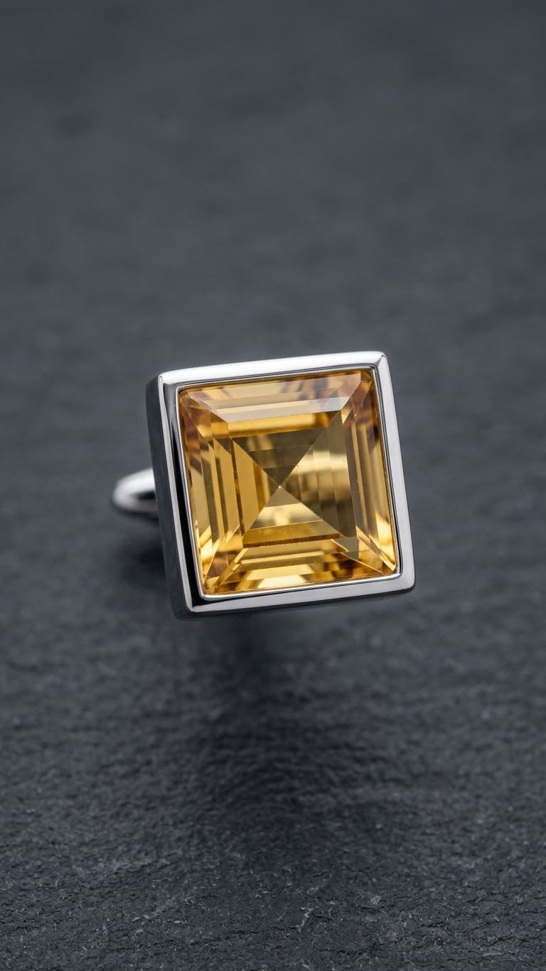 Octagonal Crystal Stud Earrings
