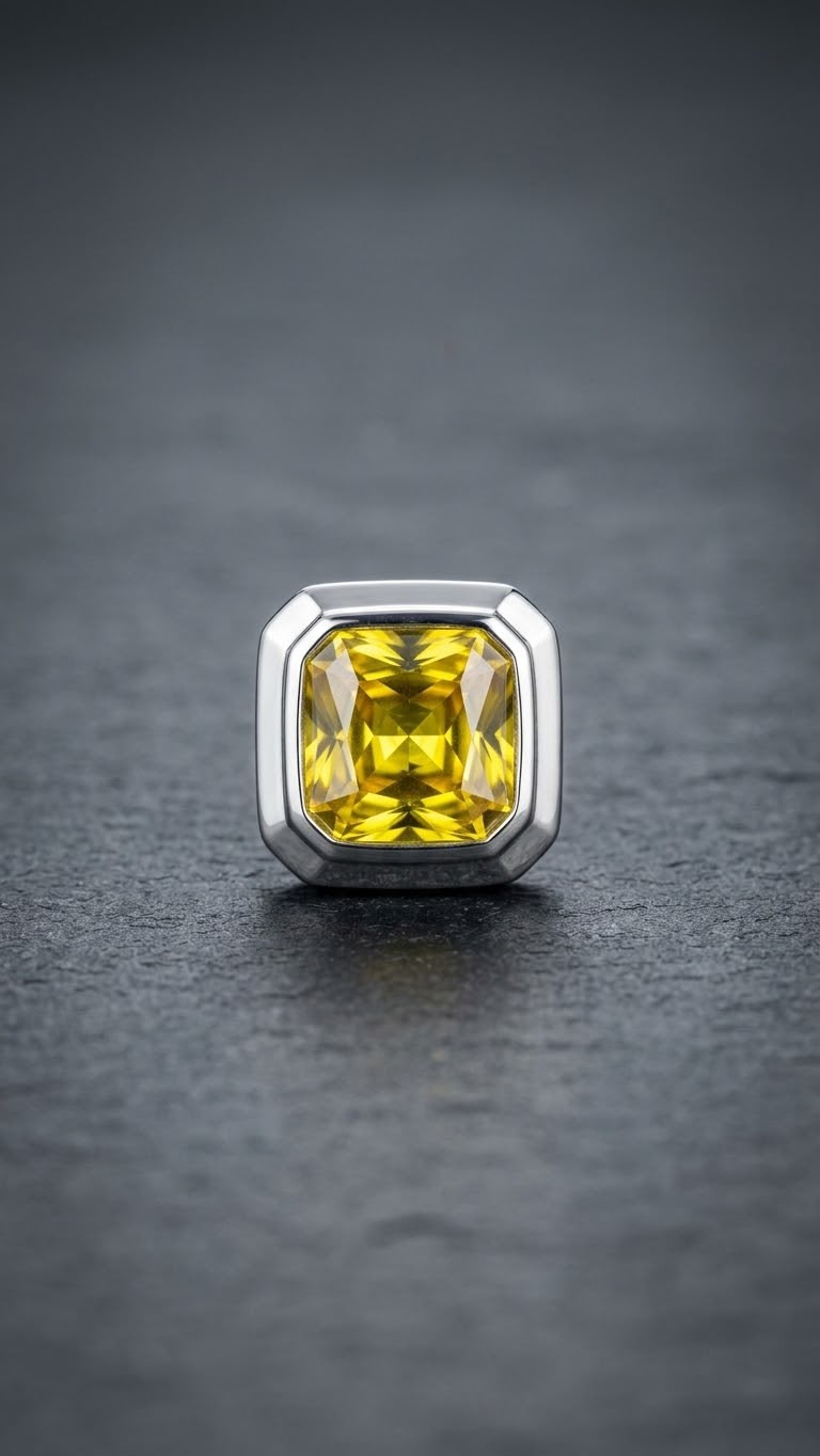 Octagonal Crystal Stud Earrings