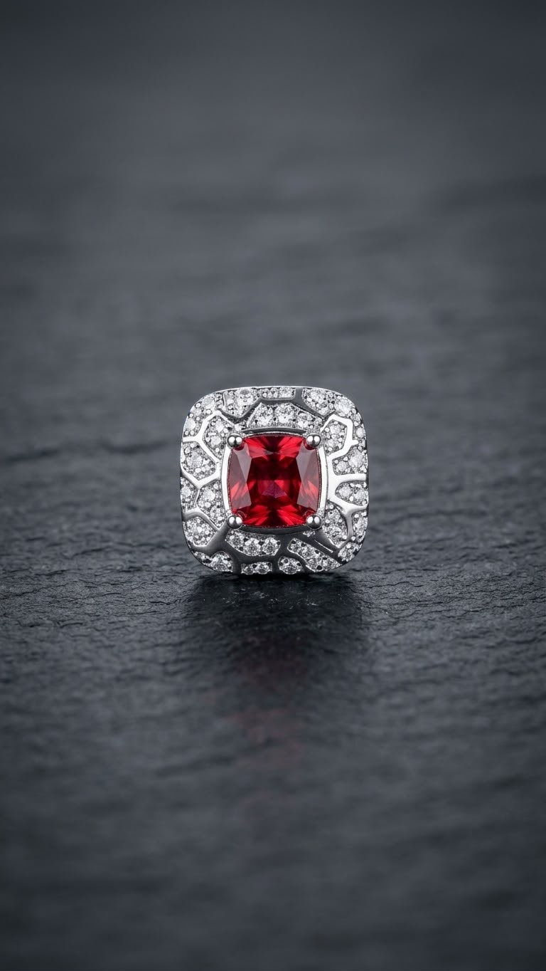 Octagonal Crystal Stud Earrings
