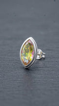 Octagonal Crystal Stud Earrings