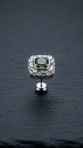 Octagonal Crystal Stud Earrings