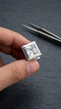 Octagonal Crystal Stud Earring (12)