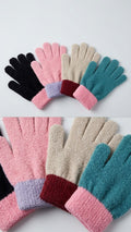 Women’s Colorblock Plush Knit Gloves (12)