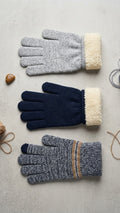 Men's Fleece-Lined Thermal Knit Winter Gloves (12)