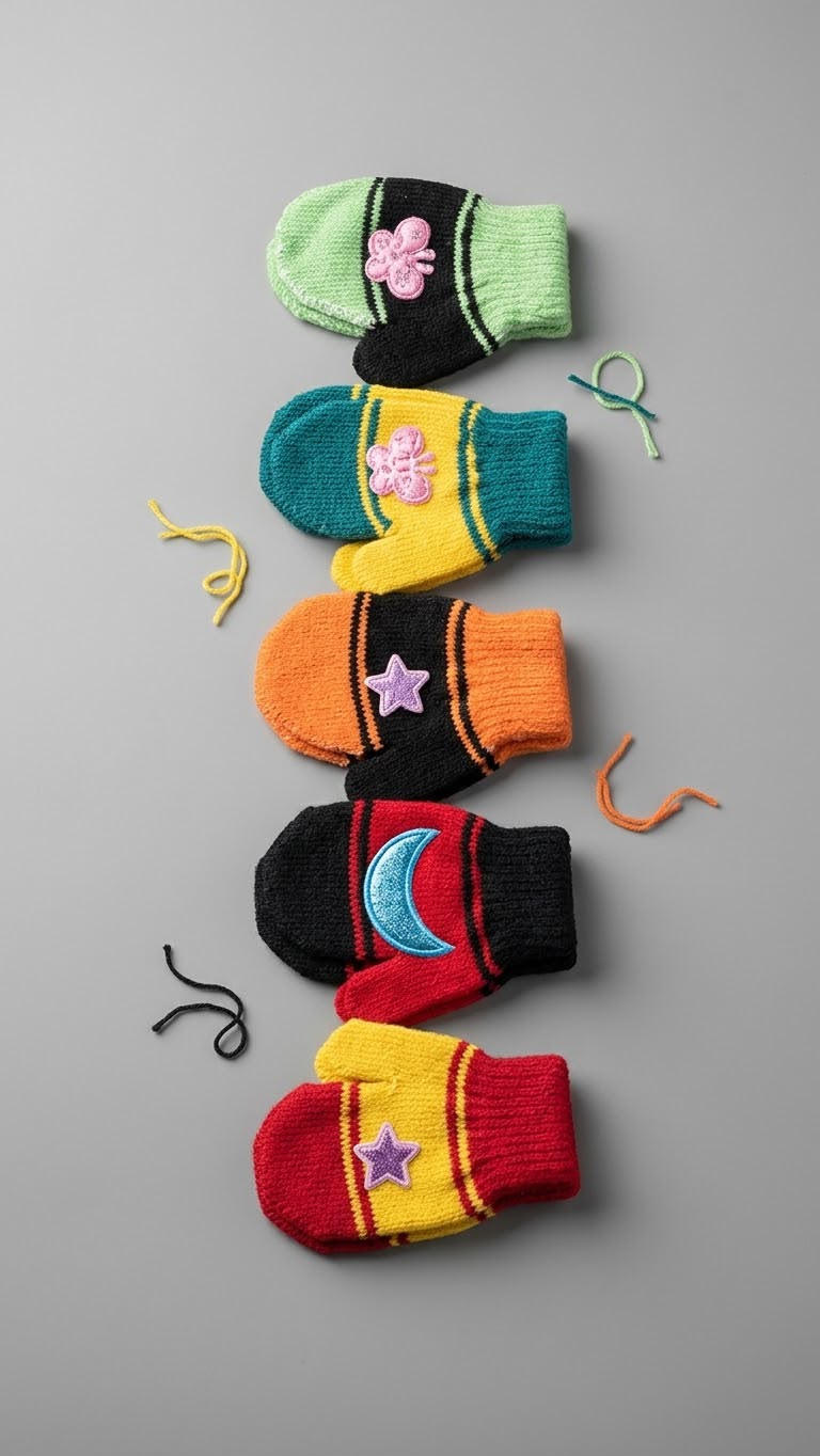 Kids Knit Winter Mittens (12)