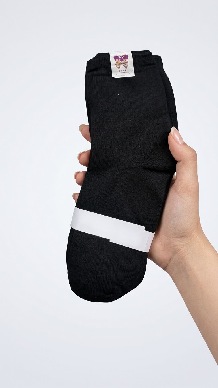 Premium Black Cotton Blend Ankle Socks (Pack of 10)