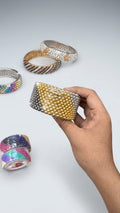Handcrafted Beaded Metallic Pins