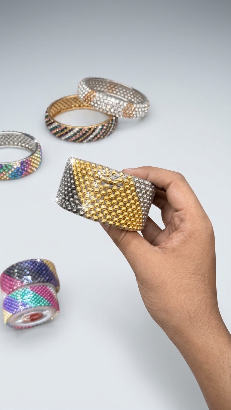 Handcrafted Beaded Metallic Pins