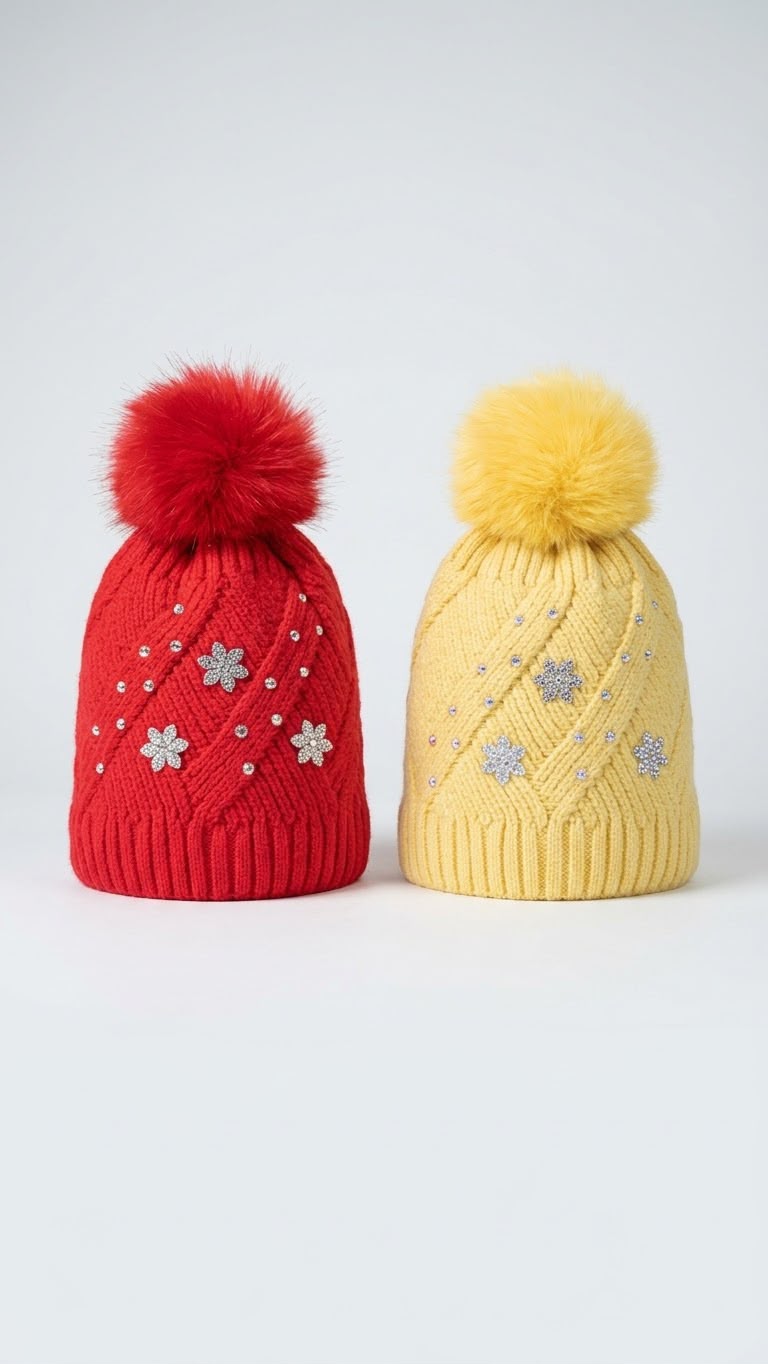 Crystal Rhinestone Knit Hats (12)