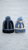Two-Tone Striped Knit Beanie ( Pack of 12)