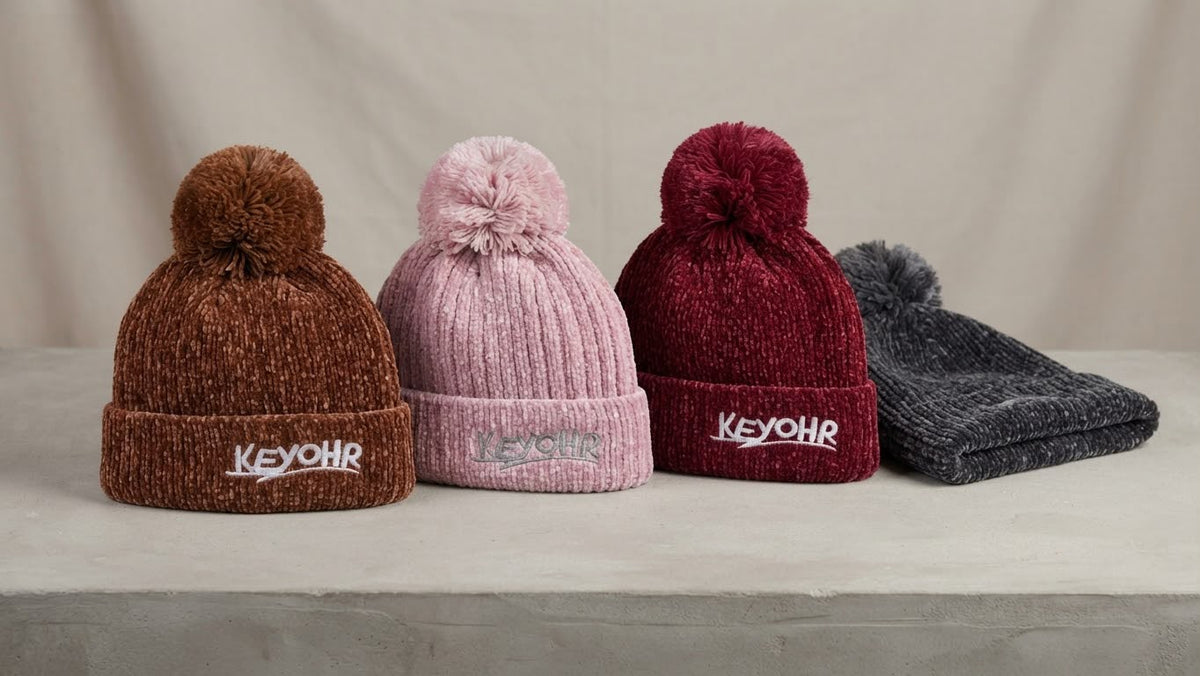 Embroidered Chenille Knit Beanie (Pack of 12)