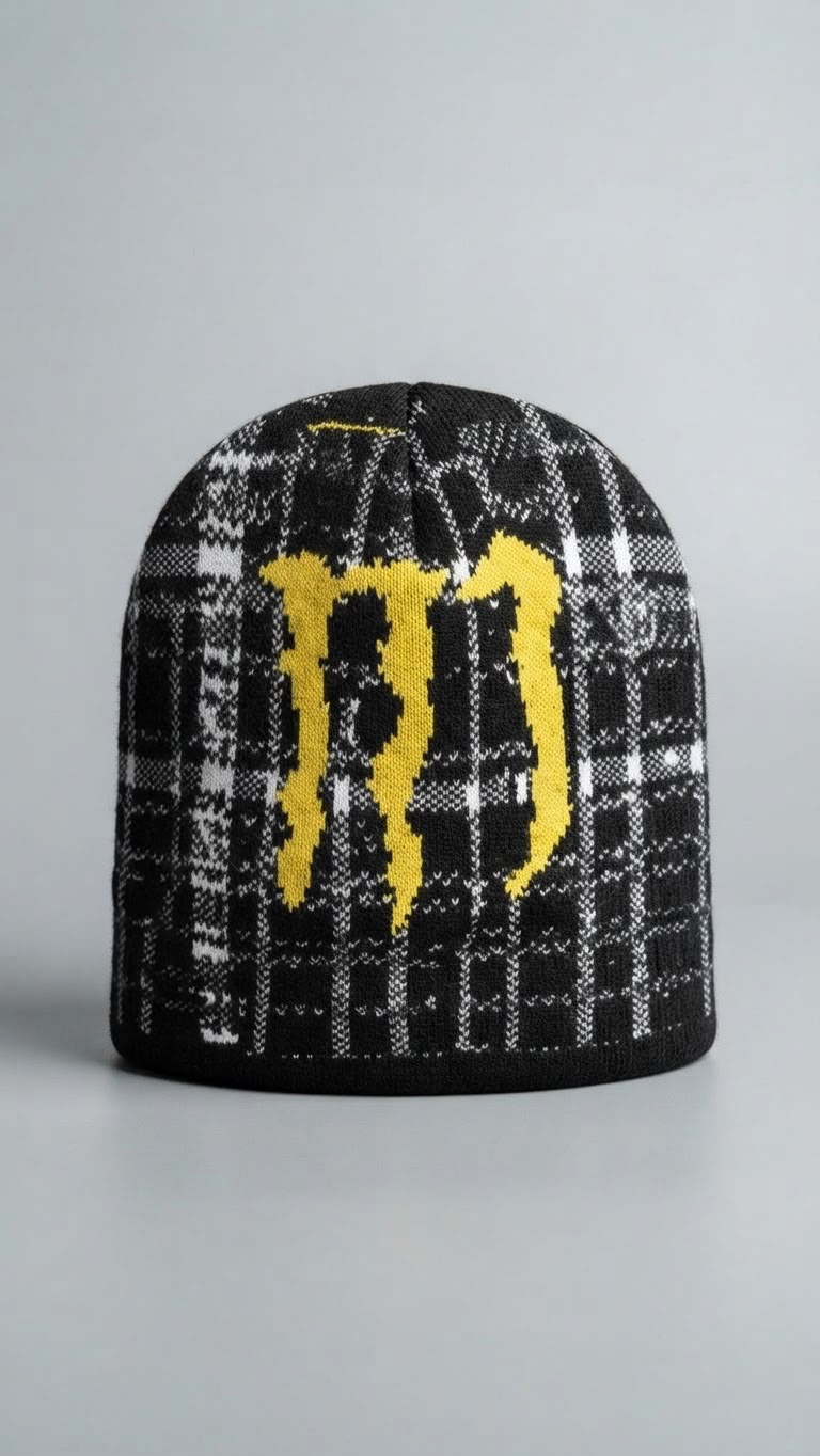 Edgy Monster Graphic Knit Winter Beanie (Pack of 12)