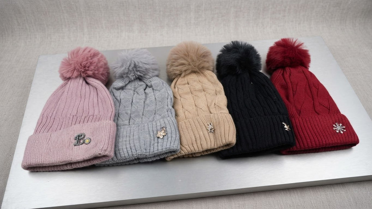Premium Fleece-Lined Beanie (Set of 12 )
