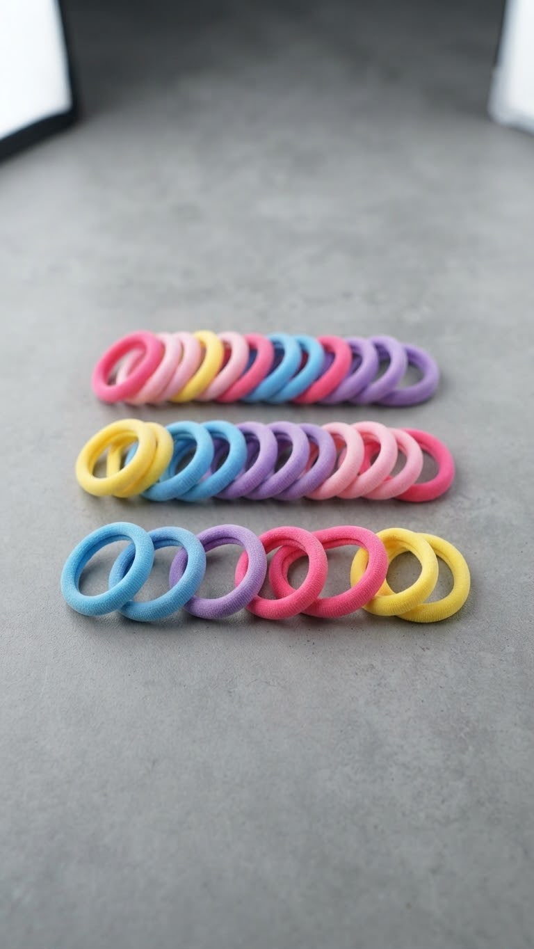 MMJ Premium Multi-Color Elastic Hair Ties Pack of 72