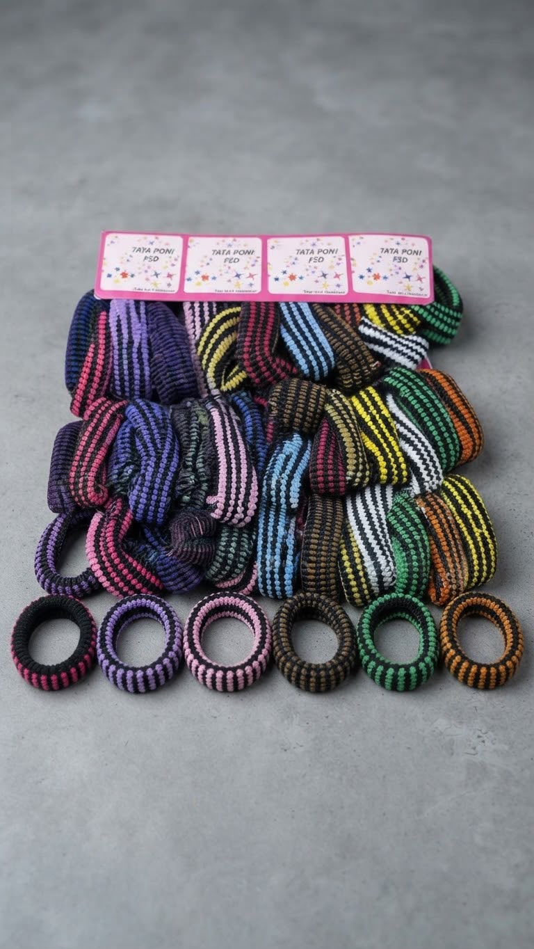 MMJ Premium Multi-Color Elastic Hair Ties Pack of 48