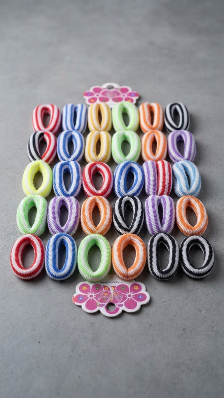 MMJ Premium Multi-Color Elastic Hair Ties Pack of 48