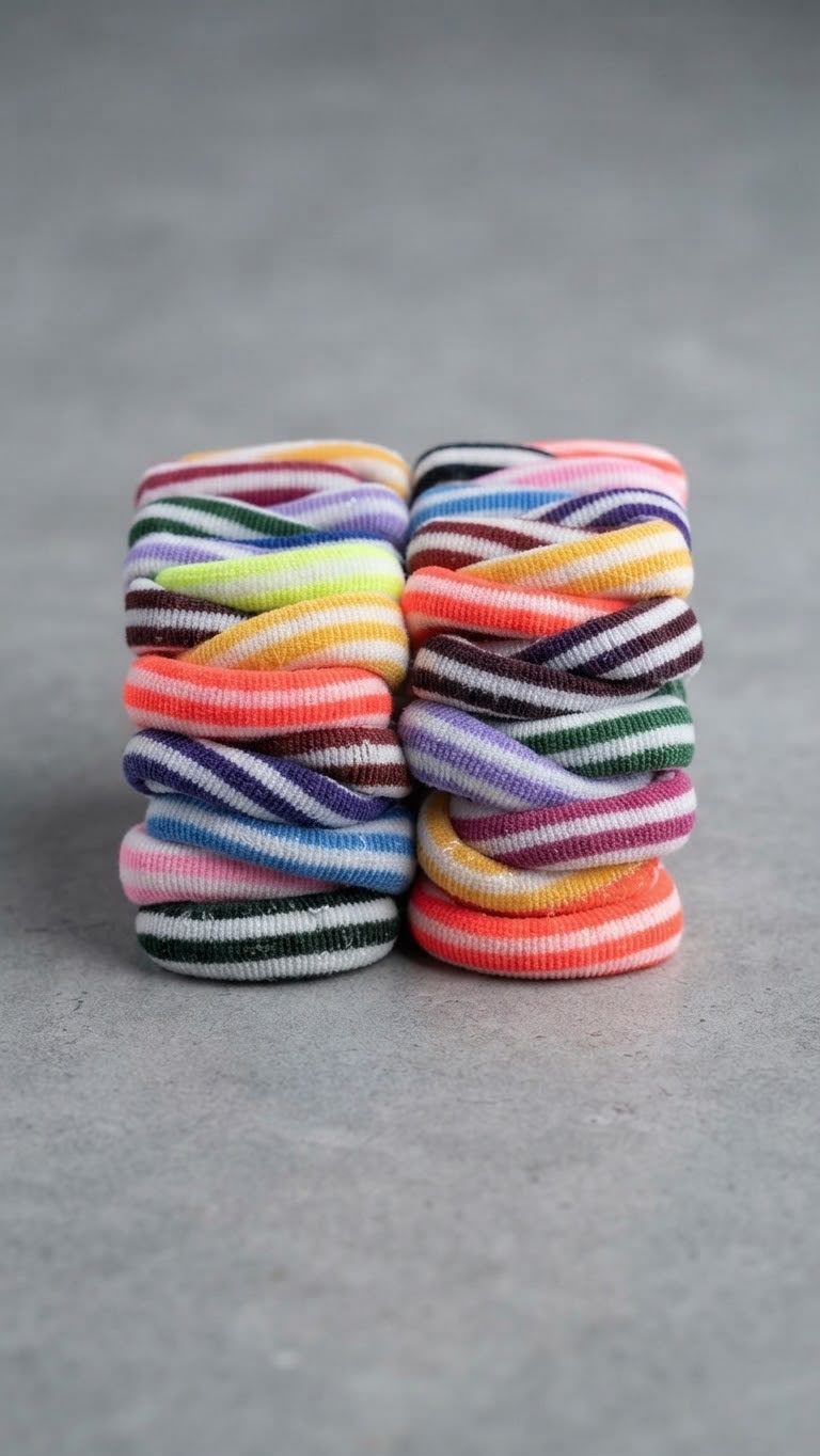 MMJ Premium Multi-Color Elastic Hair Ties Pack of 30