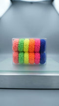 Neon Bright High-Elasticity Seamless Hair Ties (pack of 12)