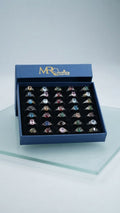 MR Jewellery Oval-Cut Gemstone Accent Ring Set of 50
