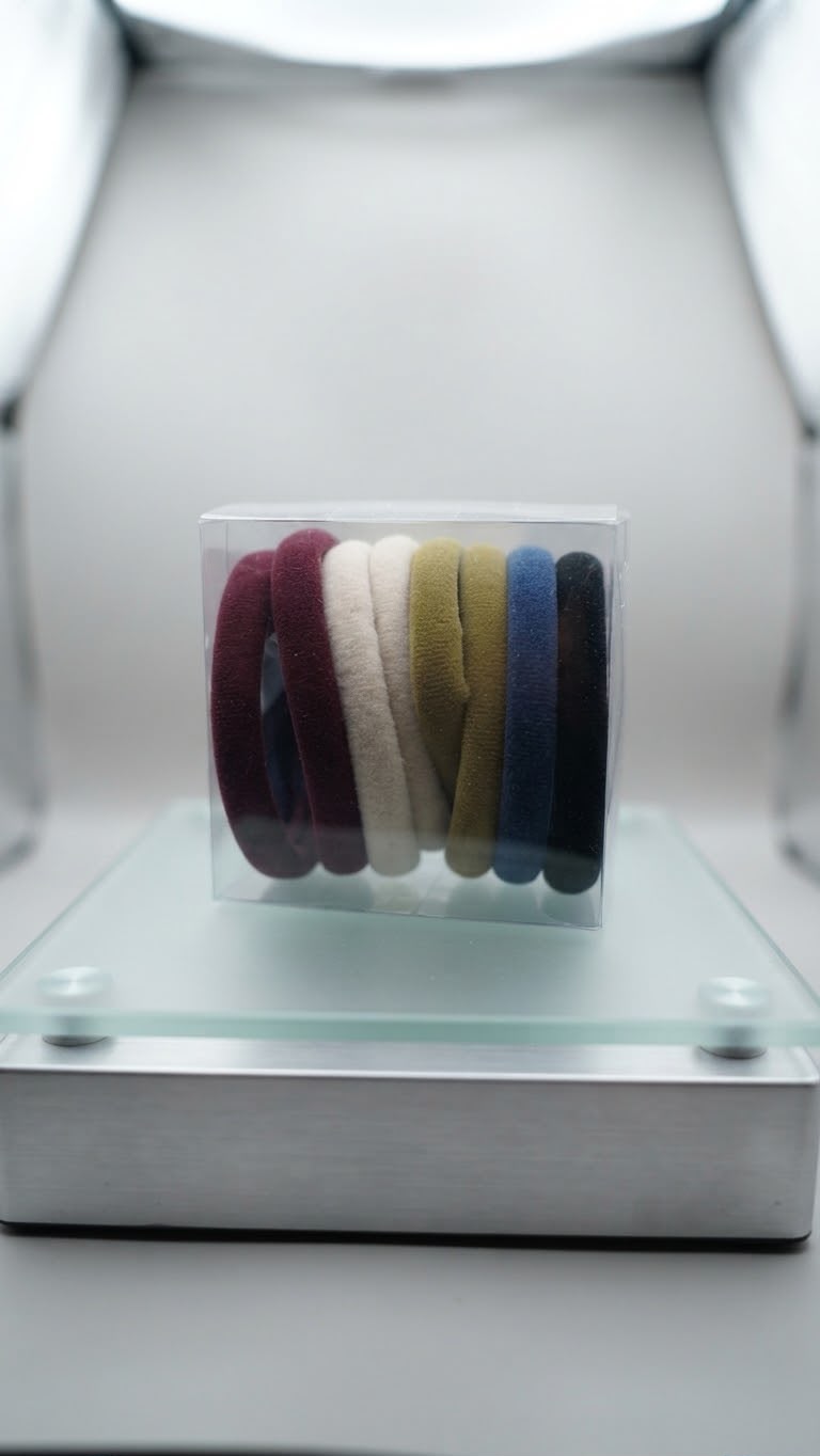 Earthy Tone High-Elasticity Seamless Hair Ties (Pack of 20)
