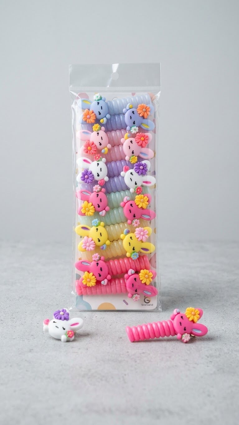 Colorful Cartoon Animal Hair Clip Set
