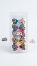 Rhinestone Heart Hair Clip Set