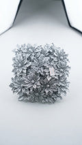 Shimmering Silver Poinsettia Hair Decoration (Pack of 12)