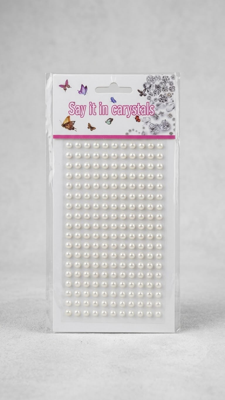 Classic White Pearl Body & Nail Art Stickers
